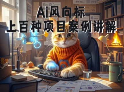 Ai风向标-附100种项目案例玩法-0基础小白到大神ai视频商业应用教学-鑫梵淘