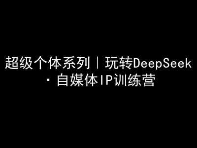 超级个体系列，玩转DeepSeek·自媒体IP训练营，deepseek教程-鑫梵淘