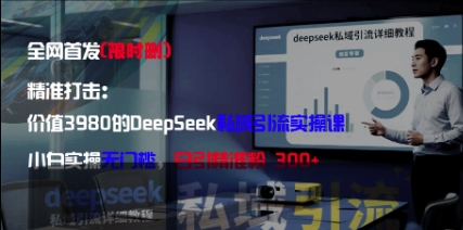 精准打击：价值3980的DeepSeek私域引流实操课，小白实操无门槛，日引精准粉300+-鑫梵淘