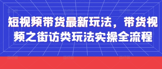 短视频带货最新玩法，带货视频之街访类玩法实操全流程-鑫梵淘