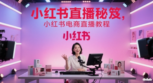 小红书直播秘笈，小红书电商直播教程-鑫梵淘