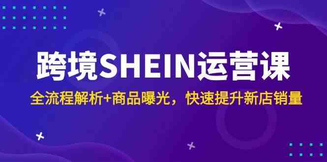 跨境SHEIN运营课，全流程解析+商品曝光，快速提升新店销量-鑫梵淘