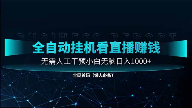 （14483期）直播助手全自动看大平台直播赚钱，全自动无需人工干预，小白无脑日入1000-鑫梵淘